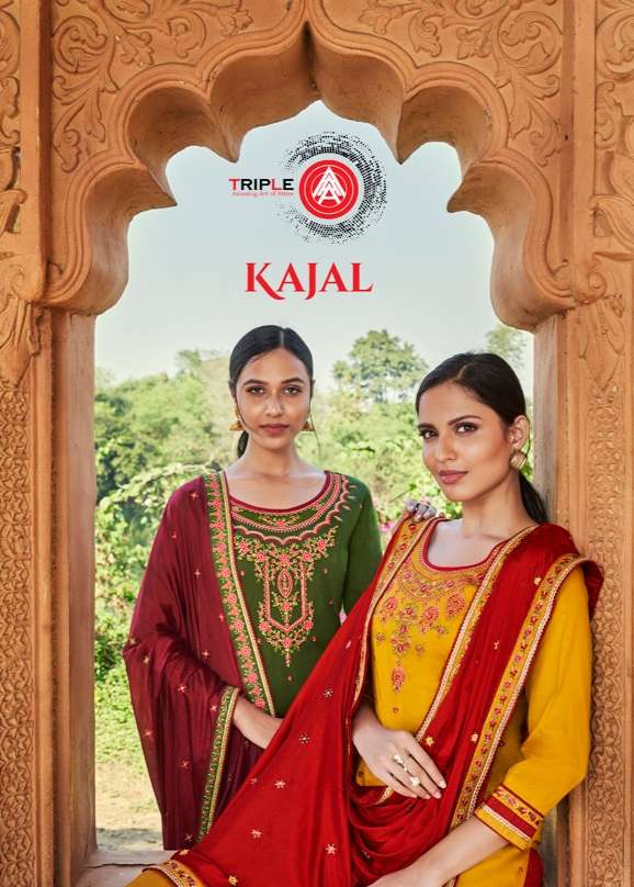 Buy Kajal Triple Aaa Online Wholesale Designer Jam Silk Salwar Suit